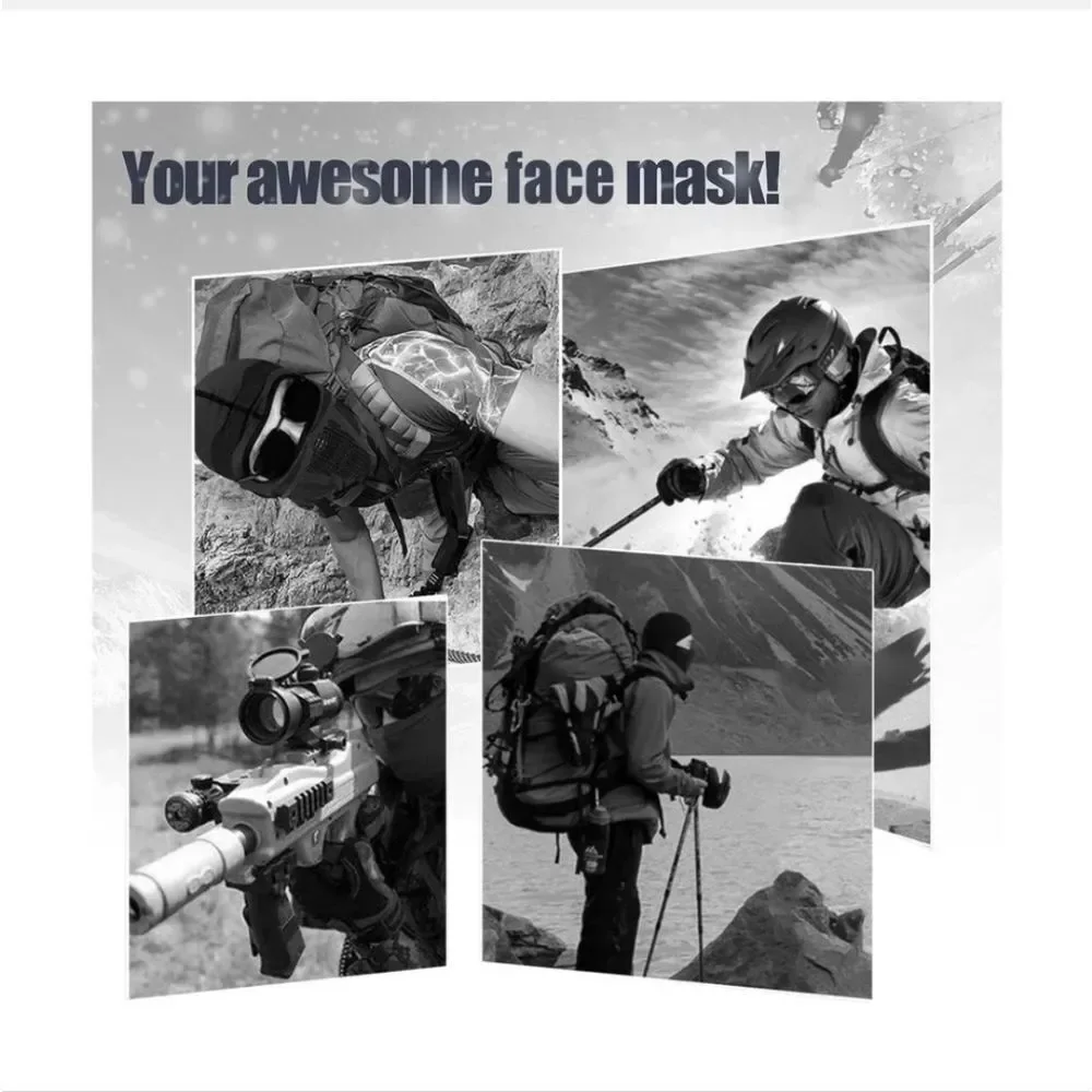 Winter Thermal Balaclava Windproof Ski Motorcycle Hood Cold Weather Face Mask